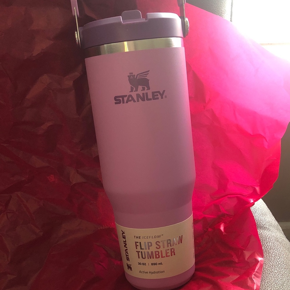 Stanley Lavender Flip Straw Tumbler with Silver Trim
